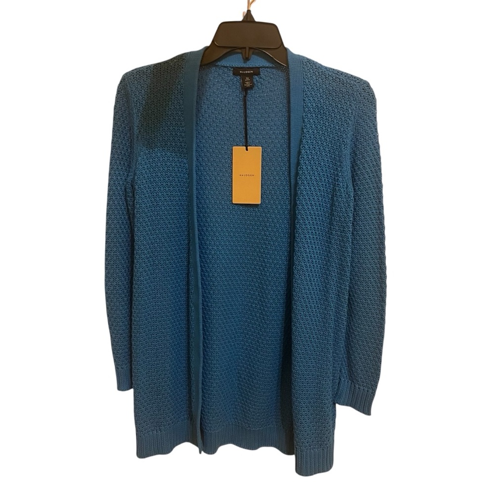 Halogen Blue Cardigan Sweater From Nordstrom NWT - Picture 1 of 7